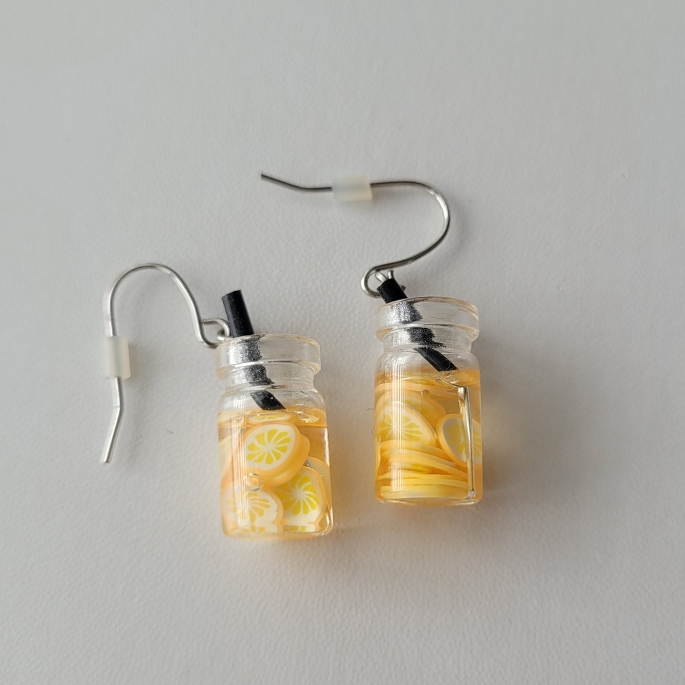 Mini Lemonade Jar Earrings